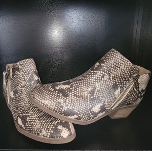Snake Print Booties